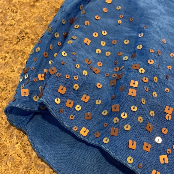 NWT Coldwater Creek Blue Sleeveless Top With Bling Large 14 - Picture 4 of 16